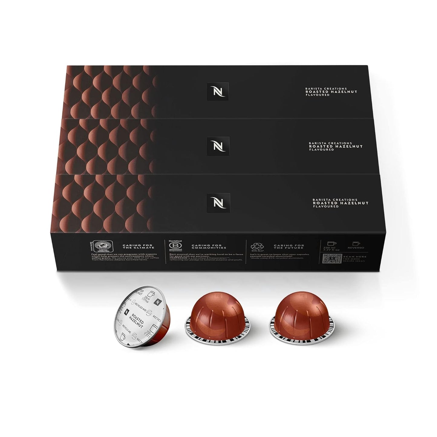Nespresso Capsules Vertuo Roasted Hazelnut Coffee Pods 30 Count