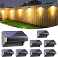 Bridika Solar Fence Lights 8-Pack - Colorful Warm White Glow