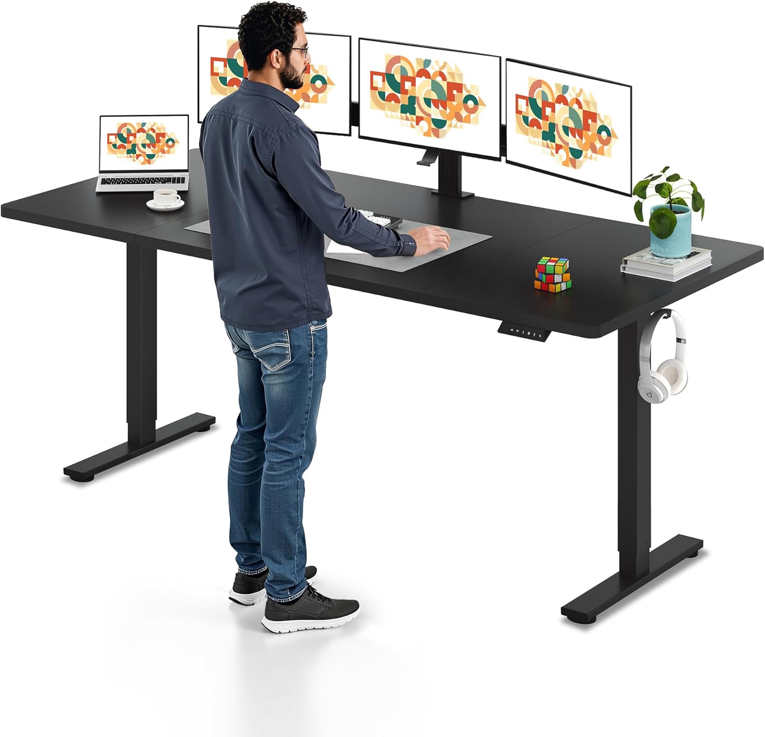 SANODESK Electric Standing Desk 79 x 32 Inches for Home Office