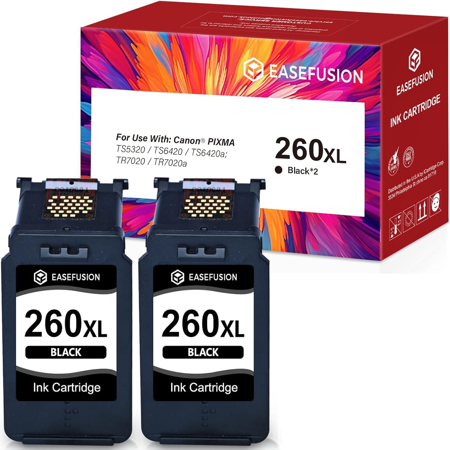 260XL Replacement for Canon PG-260 Black Ink Cartridges