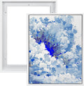 Canvas Floater Frame for 10x20 Oil Paintings - Sleek White 2 Pack