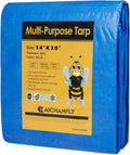 Double-Sided Waterproof Poly Tarp 14x30 ft - Heavy Outdoor Cover