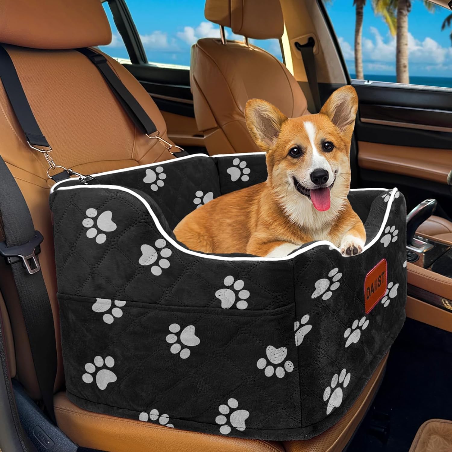 Dog Car Seat for Small Medium Dogs - Elevated Booster Seat