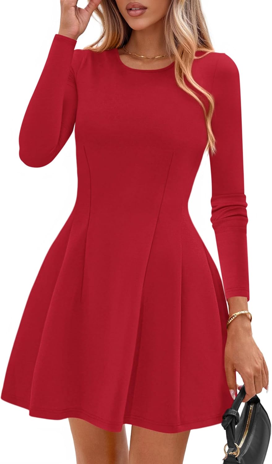PRETTYGARDEN Long Sleeve Mini Dress for Women - Fall Fashion