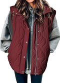 Cropped Puffer Vest Women Lightweight Quilted Stand Collar Vest are