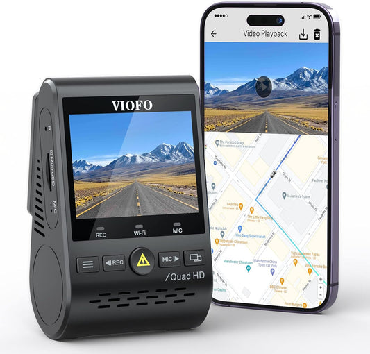 VIOFO A129 Plus Dash Cam 2K 1440P 60FPS with GPS and Wi-Fi