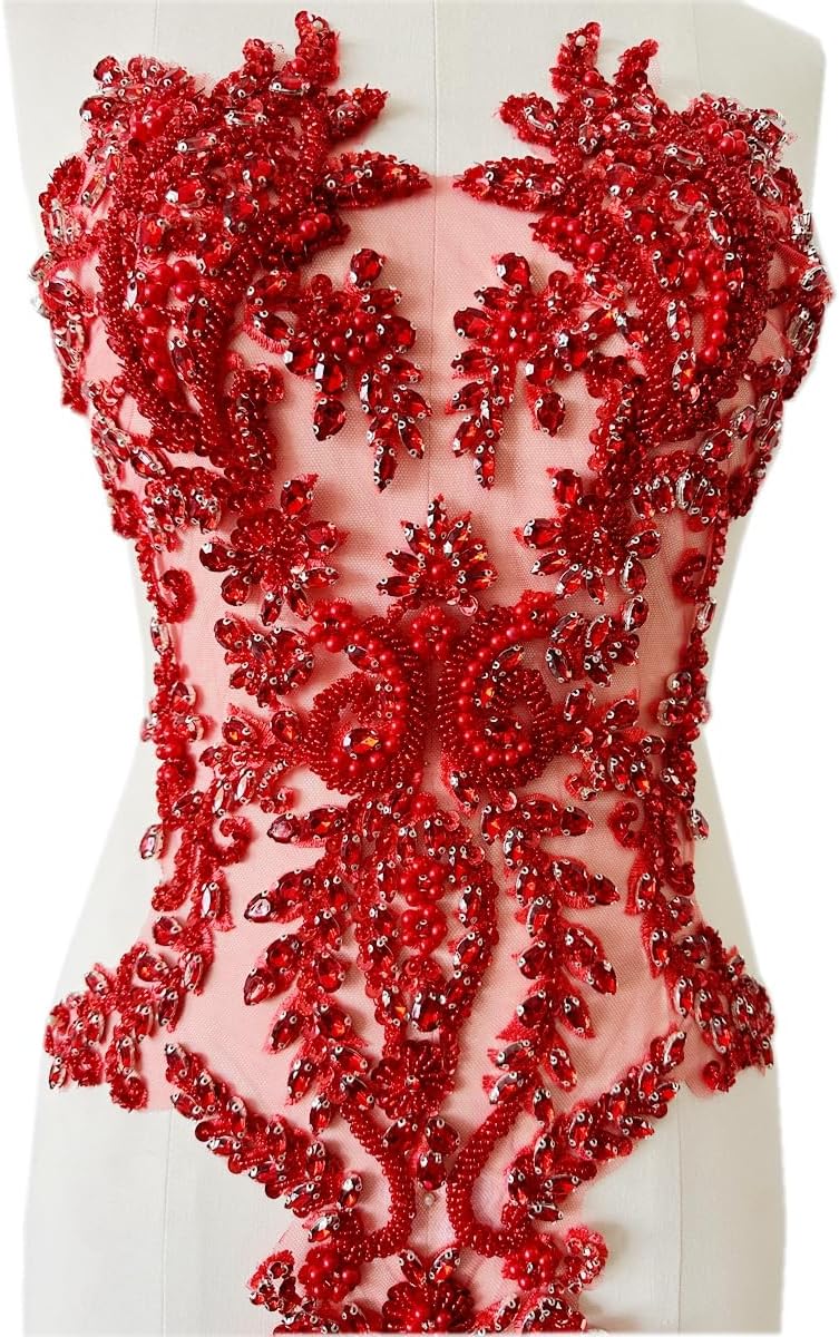 Handmade Shiny Rhinestones Applique for Prom Dress Accessories