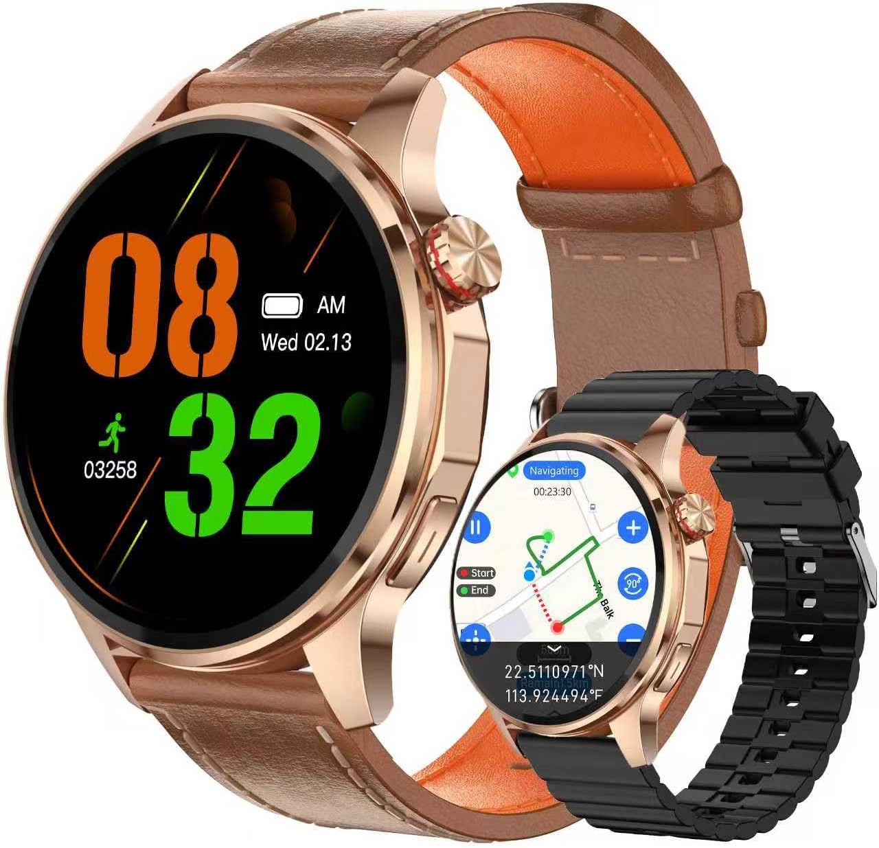 Smart Watch for Men with GPS, Health Monitor & 100+ Sport Modes