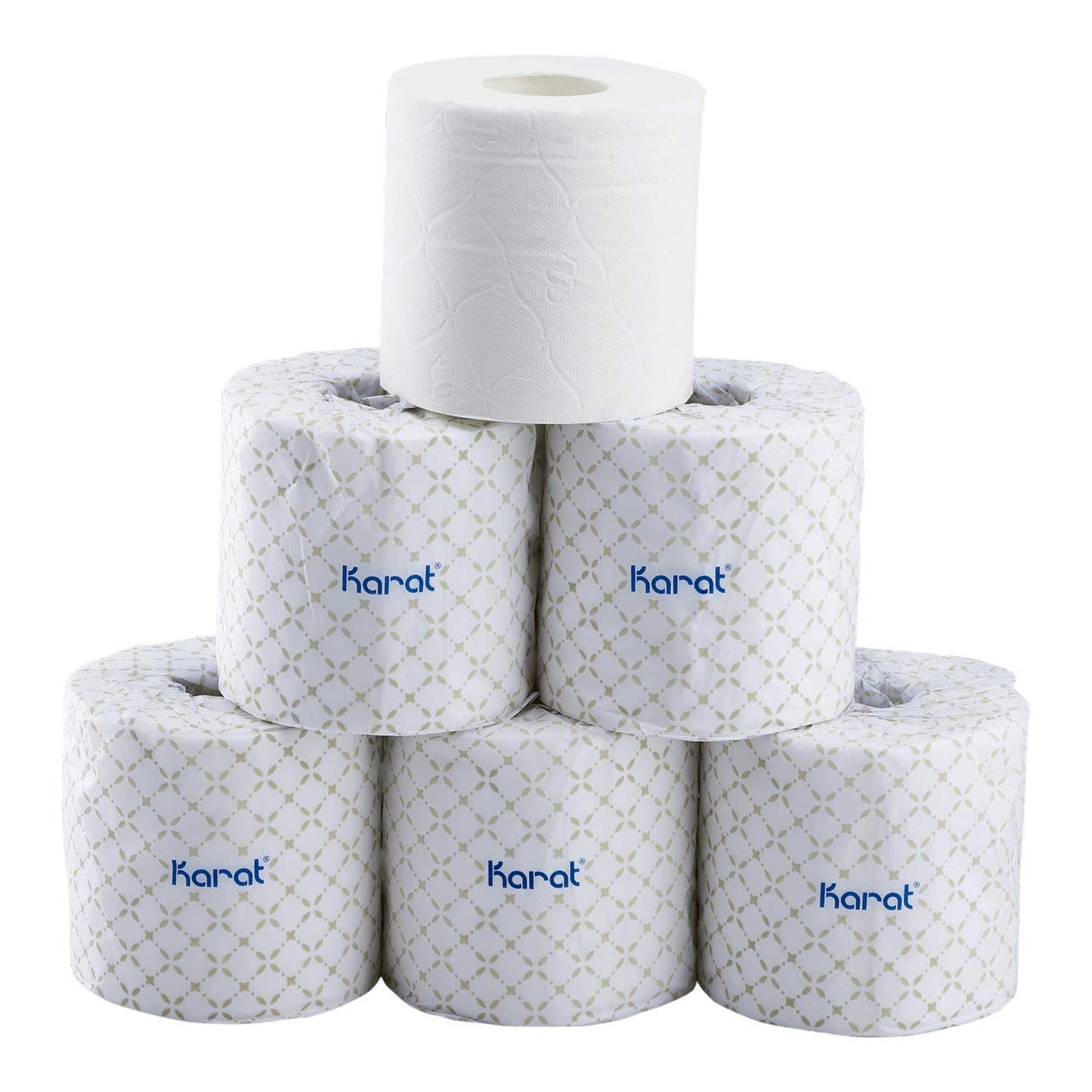 Karat 2-Ply Toilet Paper Rolls for Softness and Hygiene
