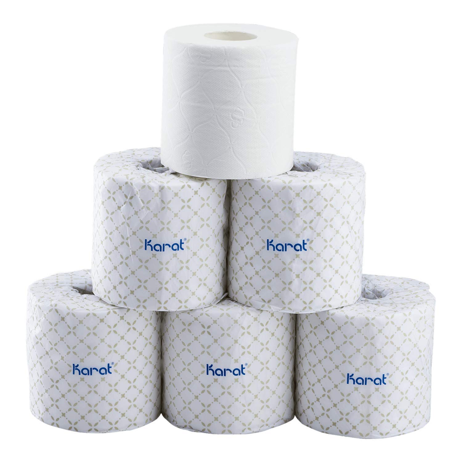 Karat 2-Ply Toilet Paper Rolls for Softness and Hygiene