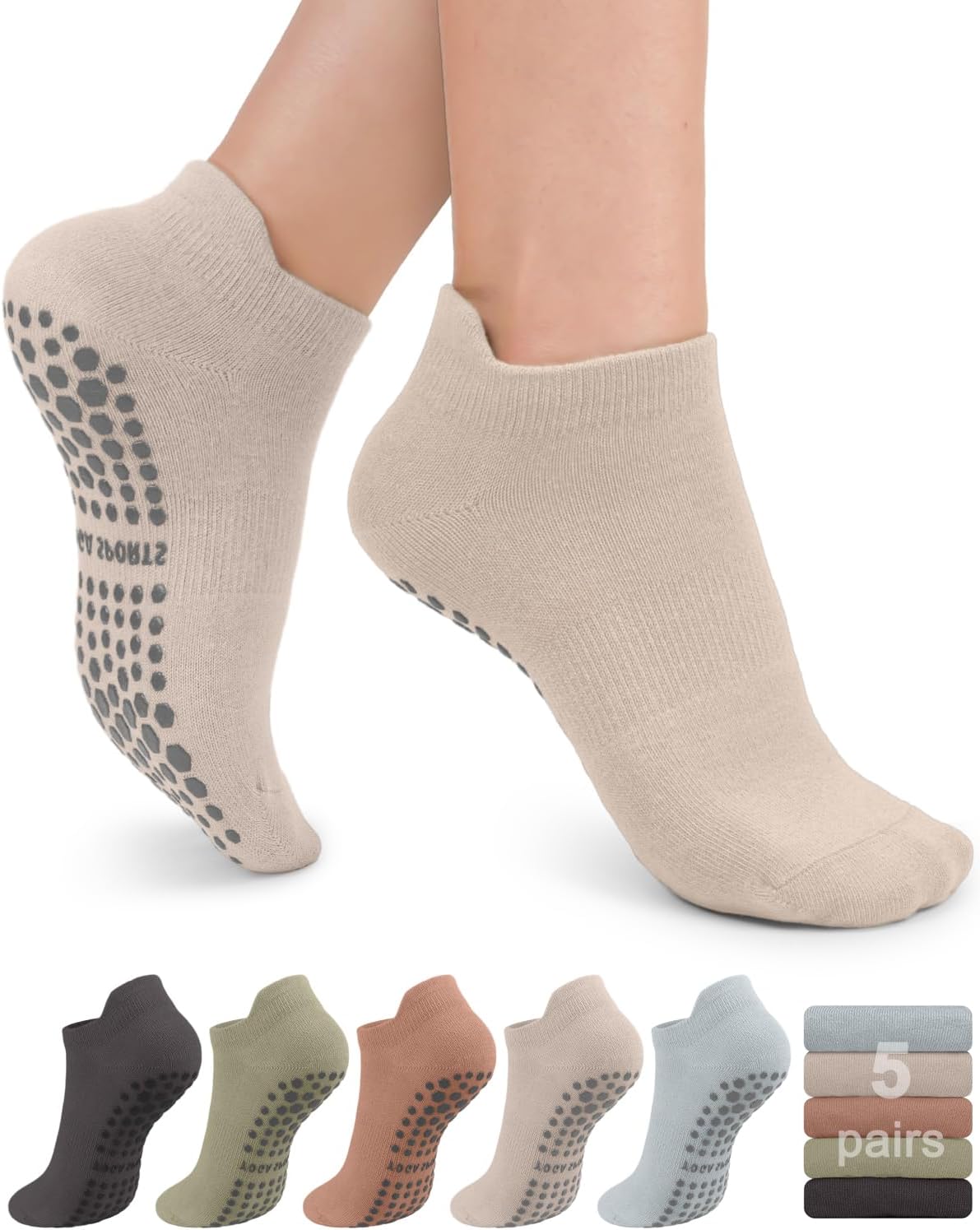 Non-Slip Yoga Grip Socks - Stay Safe & Stylish!