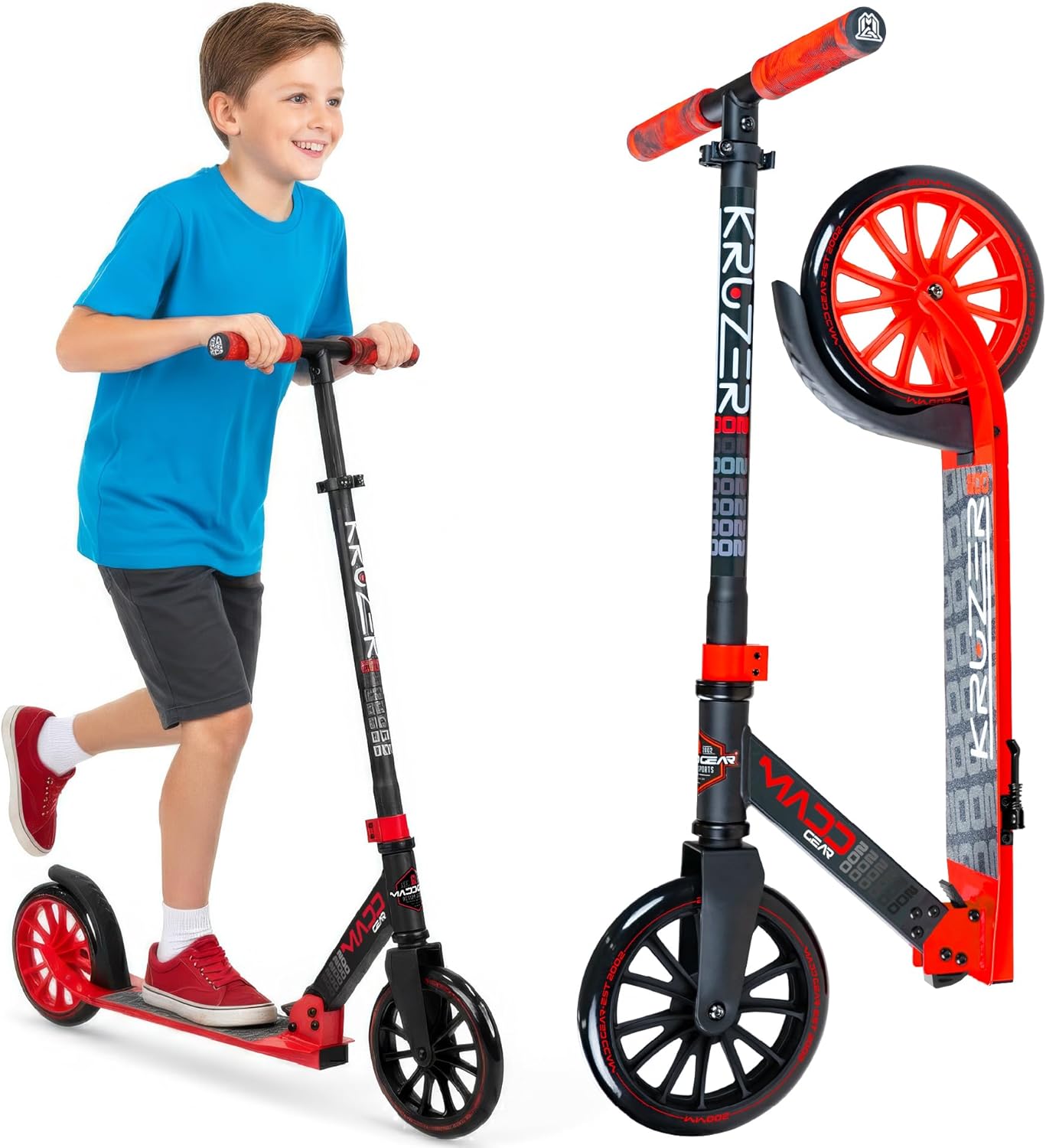 Large Folding Kick Scooter for Adults and Teens with 200mm Wheels