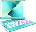 MMK Keyboard Case for iPad 10.2 in - 7 Color Backlit, 360 Rotate