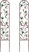 aboxoo Hummingbird Metal Garden Trellis Set for Climbing Plants