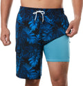 BRISIRA Mens Swim Trunks 9 in Inseam - Compression Liner Comfort boxer