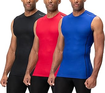 DEVOPS Men's Athletic Compression Shirts for All-Season Performance