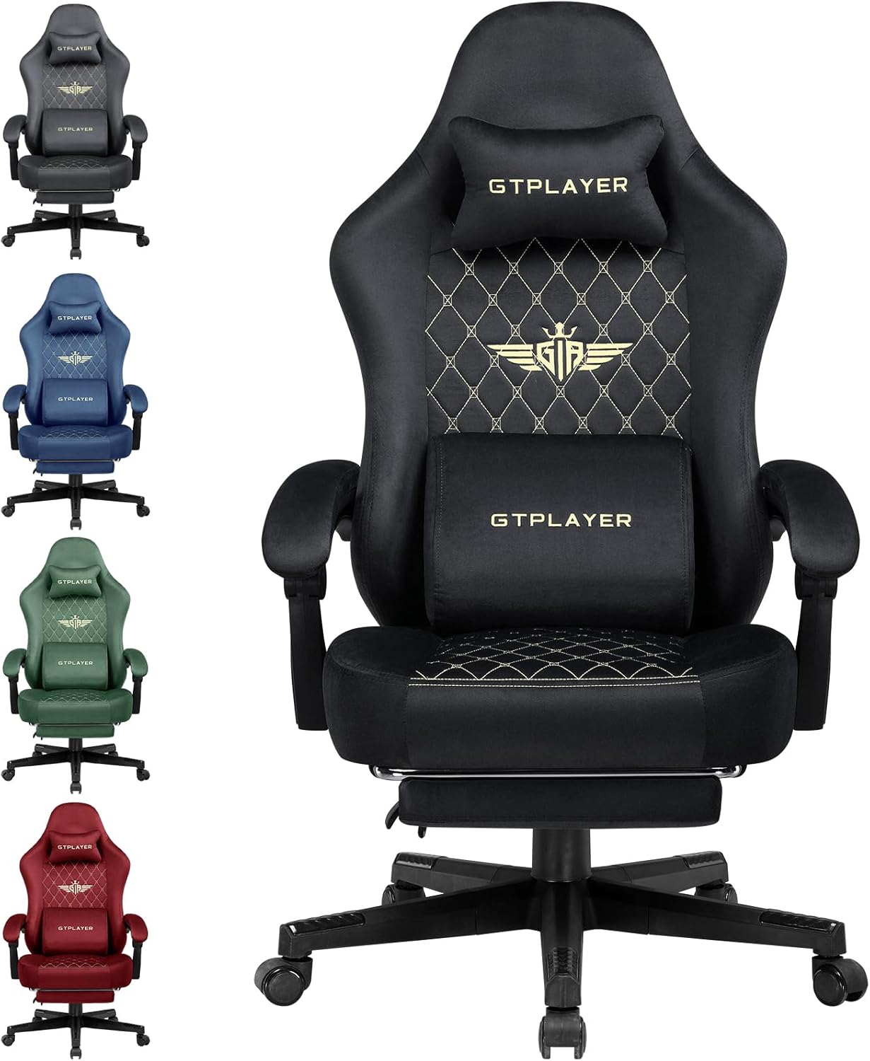 GTPLAYER Ergonomic Gaming Chair with Footrest