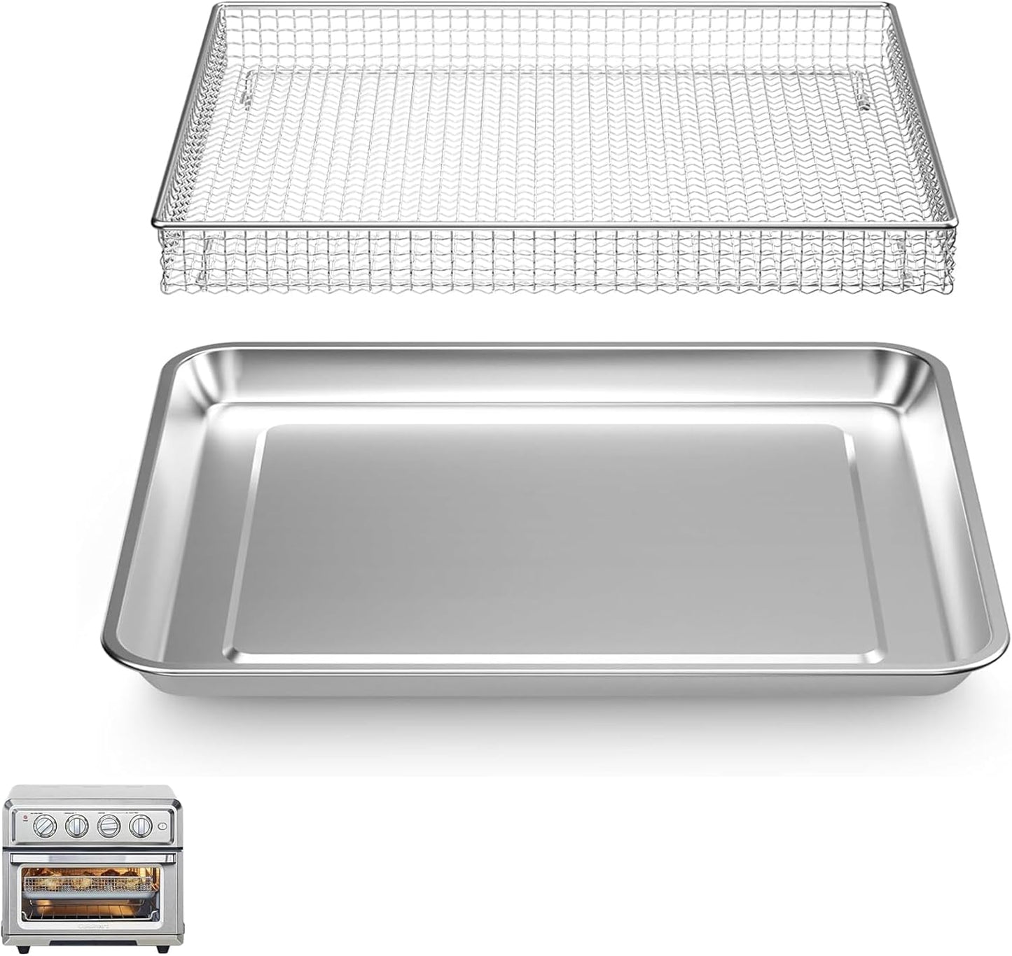 SettleDown: Stainless Steel Fryer Basket & Tray