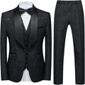 Floral Pattern 3 Piece Tuxedo Suit Set for Men - Stylish Formal Wear