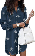 Zilcremo Women Denim Shirt Dress - Casual Button Down Tunic 12
