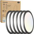 6PACK LED Flush Mount Ceiling Light - 3CCT Selectable 12in 24W