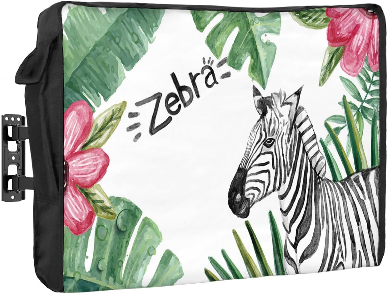 Outdoor TV Cover with Tropical Plants Pattern for 40-43 in TVs