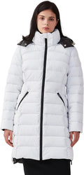 IKAZZ Women's Winter Warm Coat Packable Long Hooded Parka - Slim Fit