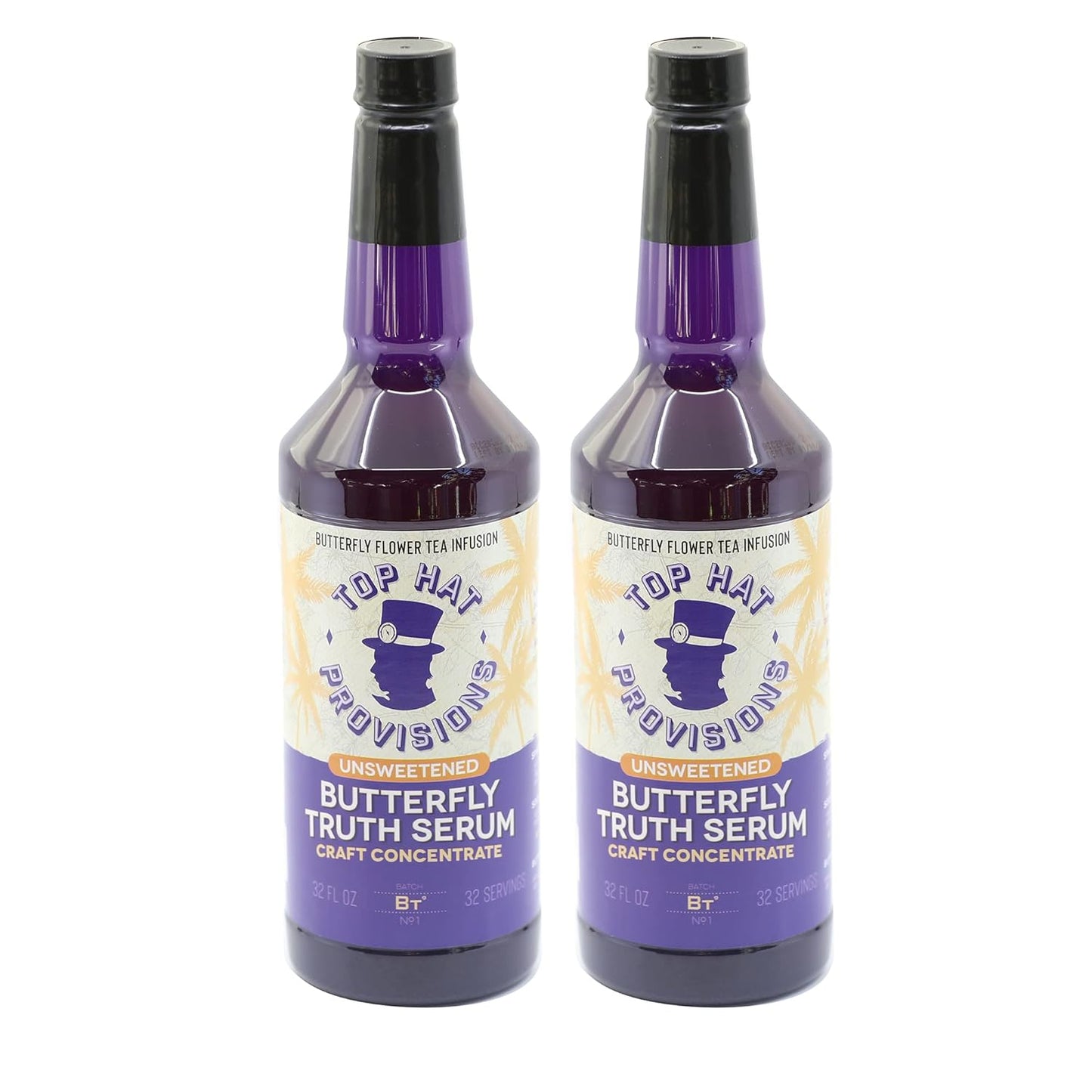 Top Hat Butterfly Truth Serum - Colorful Blue Drink Enhancer