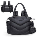 Diaper Bag Tote Convertible Backpack - Lightweight Puffy Tote