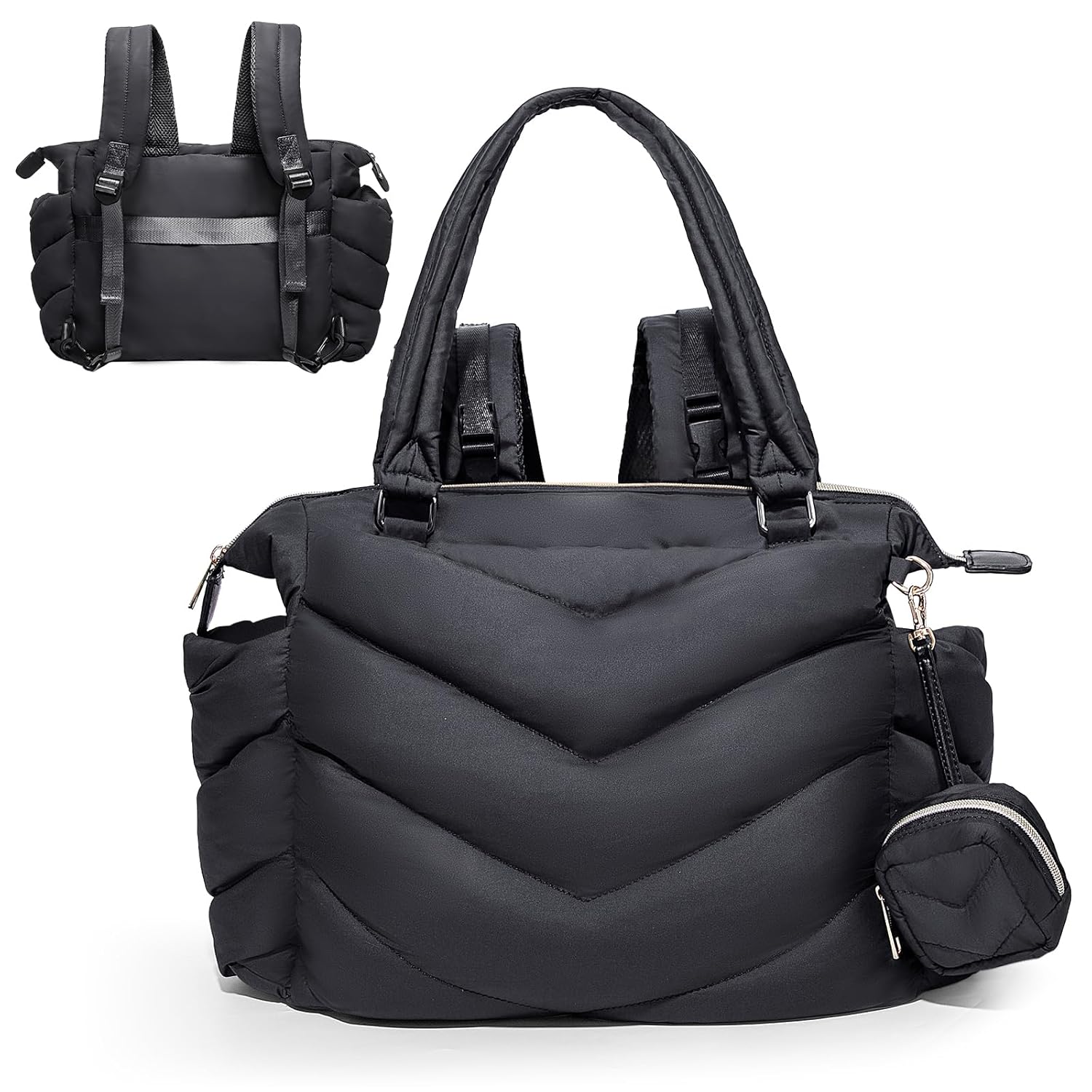 Diaper Bag Tote with Pacifier Case - Lightweight and Stylish