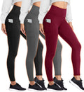 Women's Fleece Lined Leggings with Pockets and Tummy Control