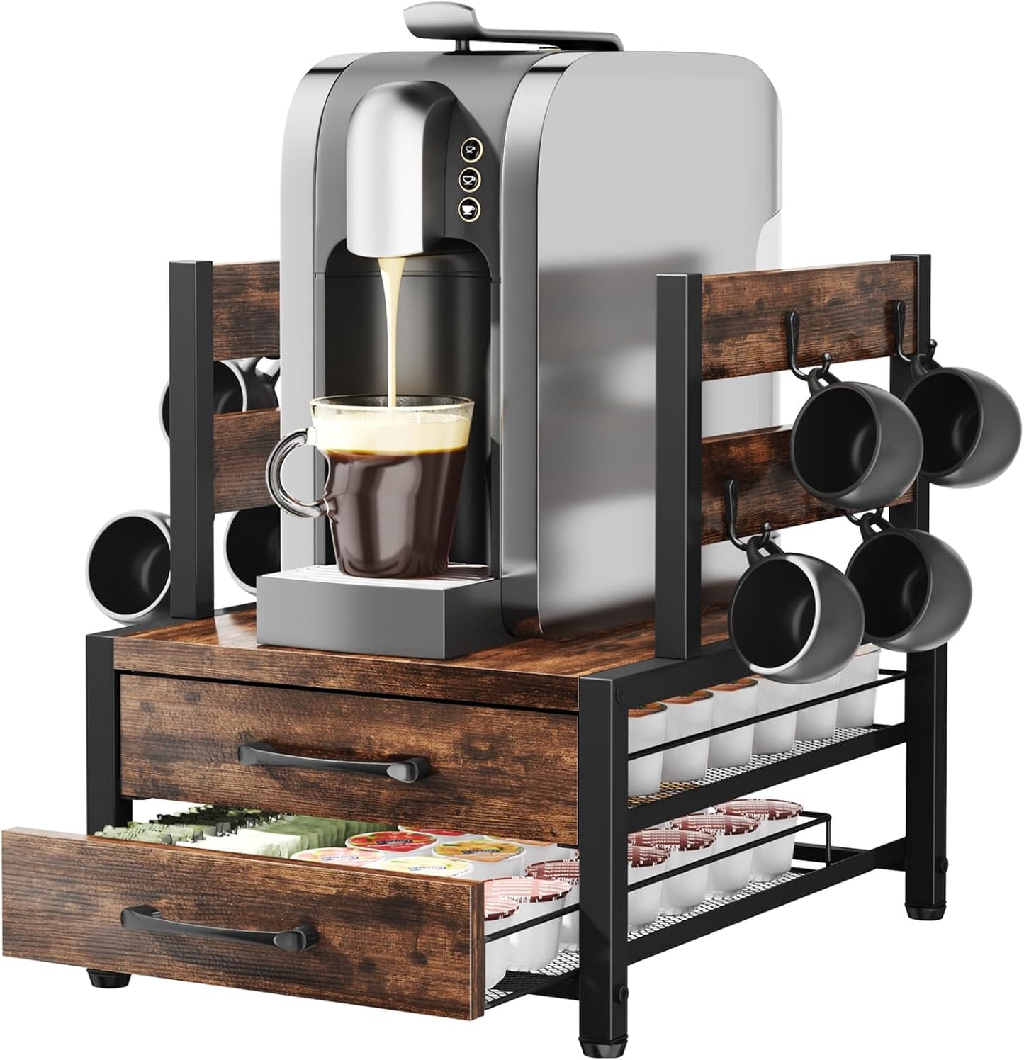 K Cup Holder Drawer - Durable Coffee Pod Organizer for Kitchen