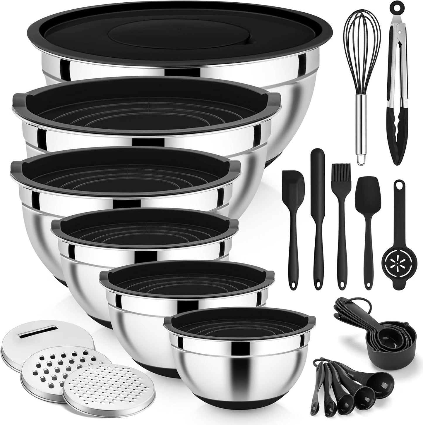 E-far Mixing Bowls Set with Airtight Lids for Every Kitchen