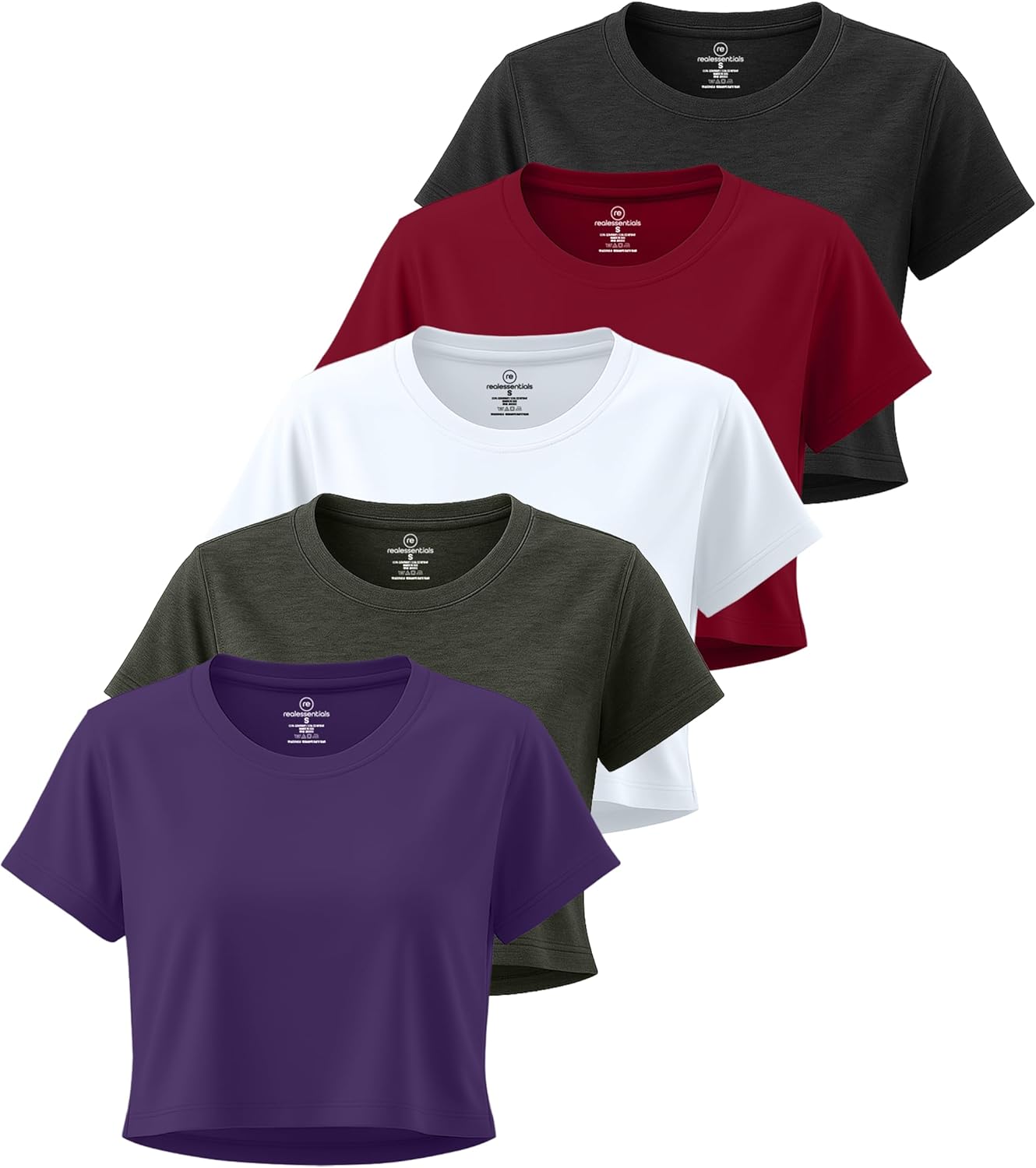 Real Essentials Women's Dry Fit Crop Top for Active Lifestyle