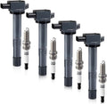 Pindex UF311 Ignition Coil and Spark Plug Kit - 4 Pack for Honda/Acura