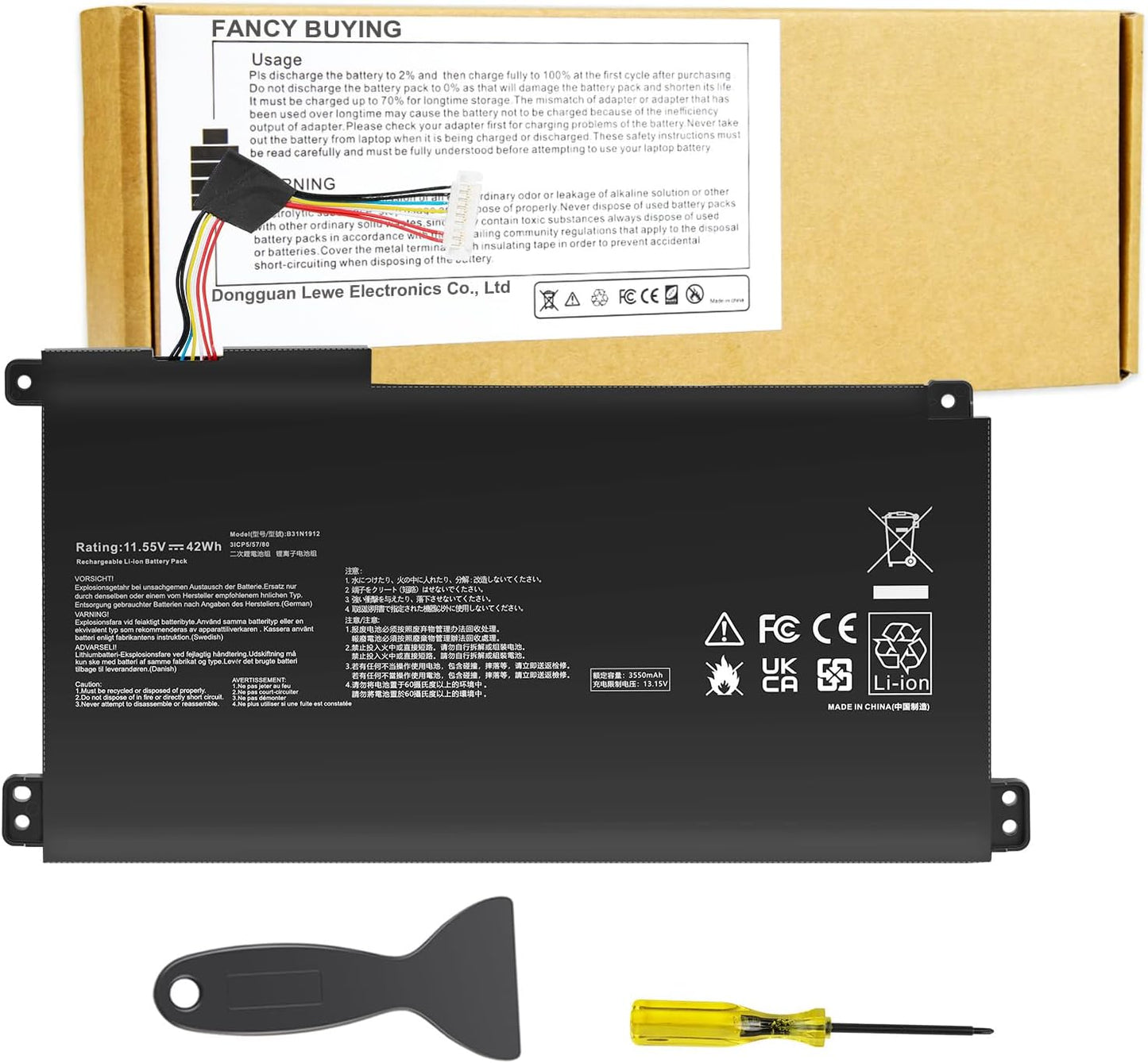 B31N1912 Battery for Asus VivoBook 14 E410M E410MA Series