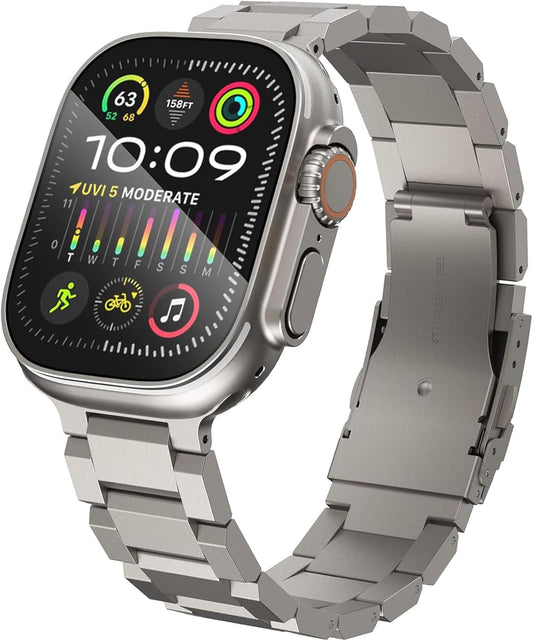 Rugged Stainless Steel Apple Watch Band for Men
