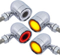 Motorcycle Bullet Turn Signals LED 4 PCS Chrome - Switchback Safety