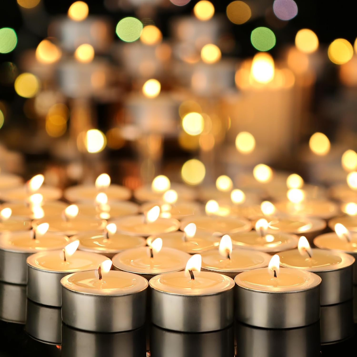 MAKALONE Soy Wax Tea Lights Candles for Romantic Atmosphere