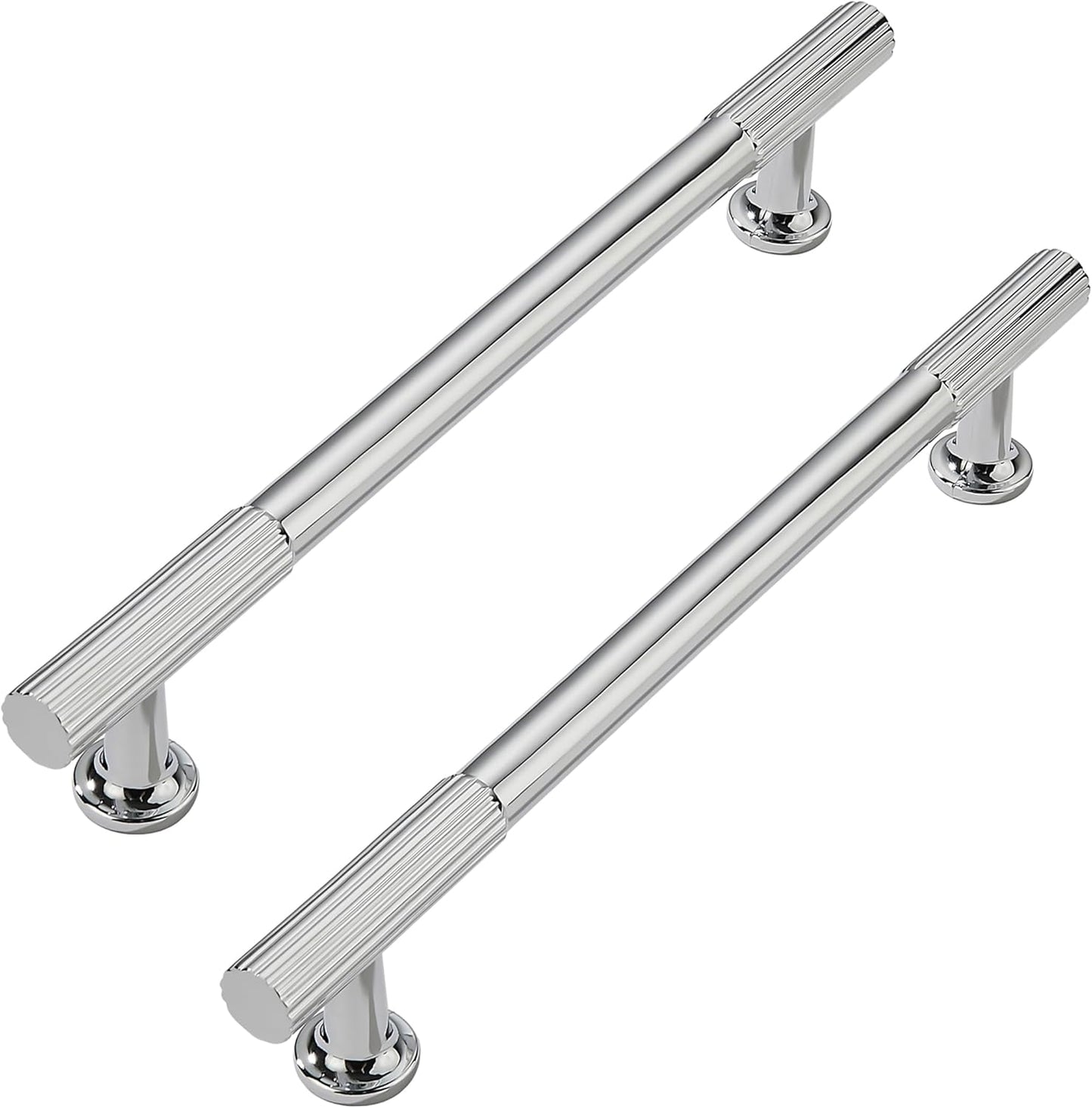 10 Pack 6in Polished Chrome Cabinet Pulls for Modern Kitchens