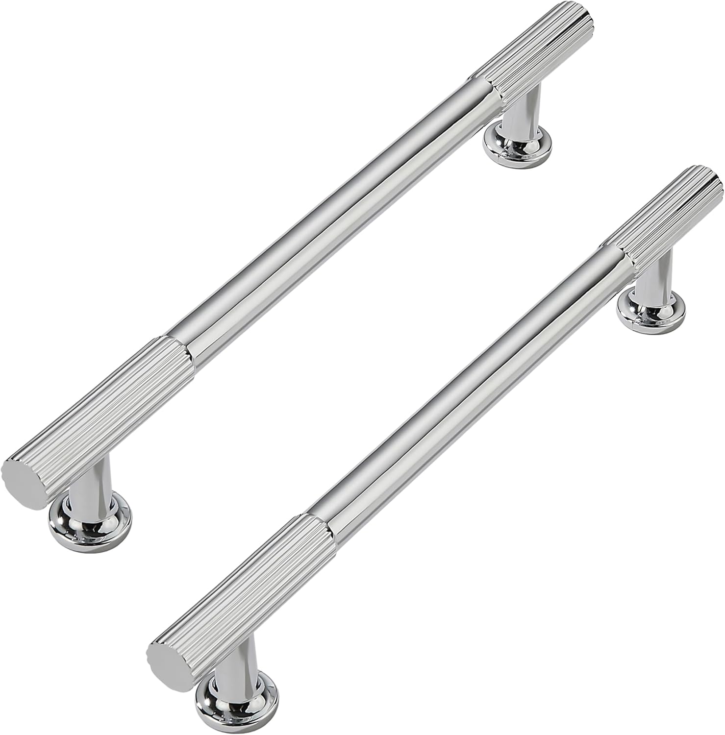 10 Pack 6in Polished Chrome Cabinet Pulls for Modern Kitchens