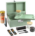 Large Bamboo Storage Box with Removable Tray Kit - Green SecureLock