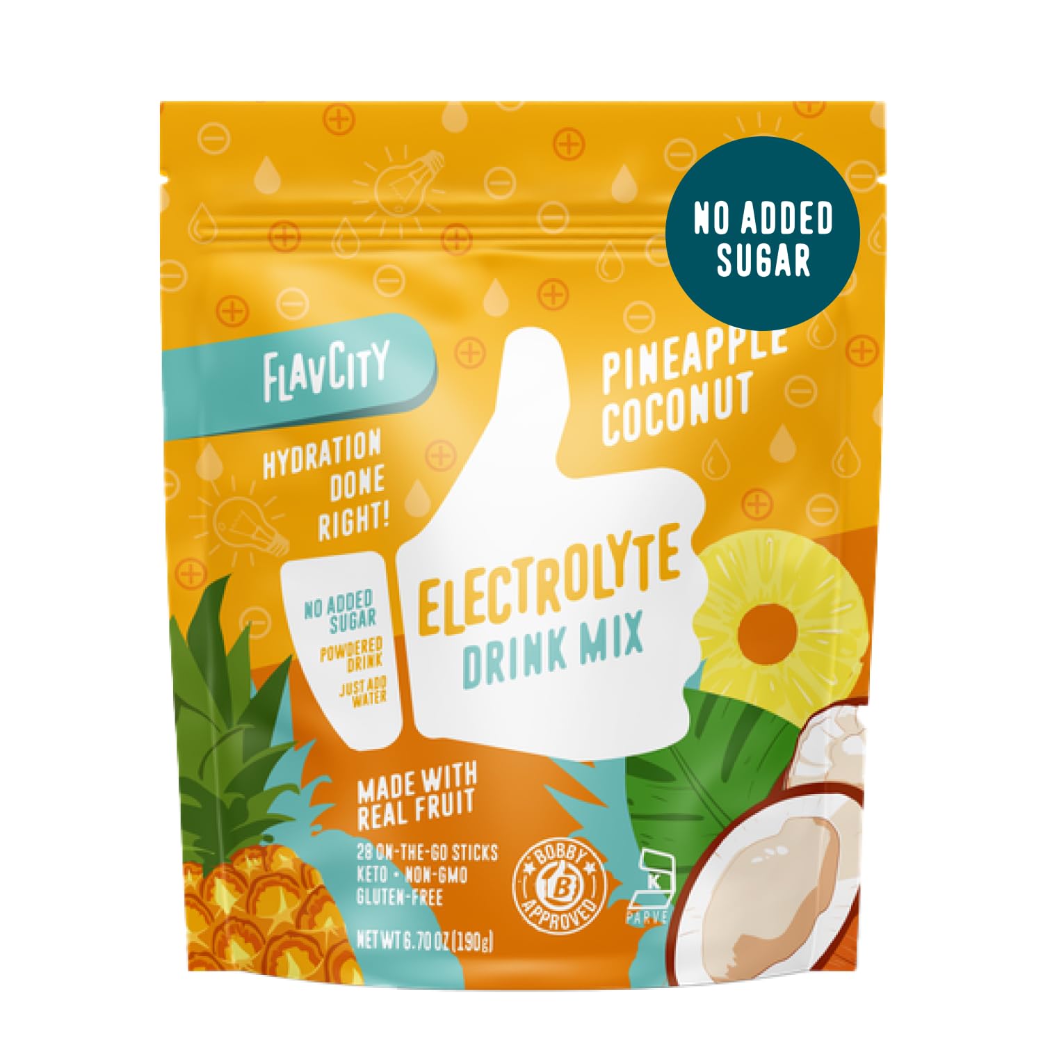 FlavCity Pineapple Coconut Electrolytes Powder for Hydration