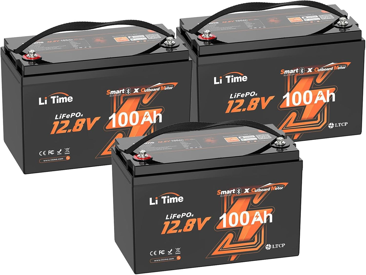Litime 12V 100Ah LiFePO4 Battery for Trolling Motors and Boats