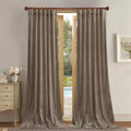 StangH Taupe Velvet Curtains 96 in - Luxury Thermal Blackout Panels