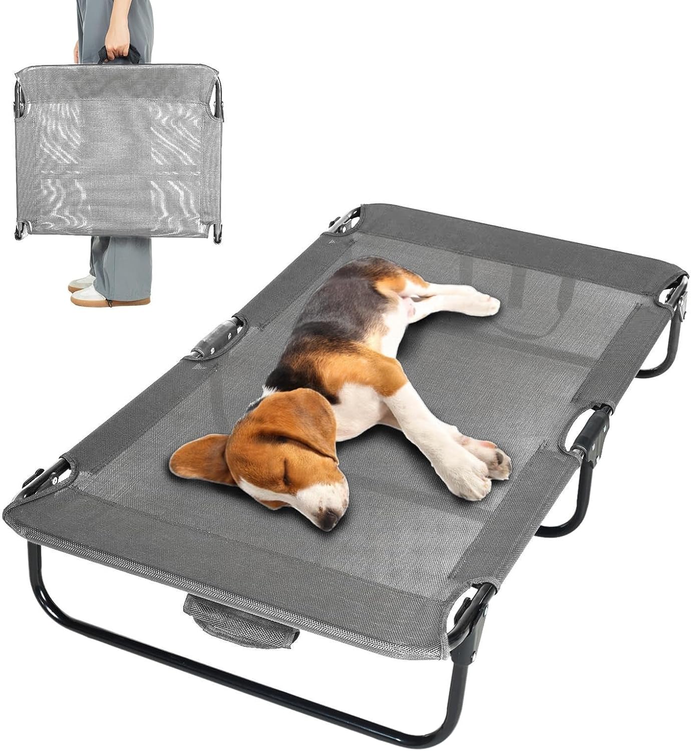 Dog Elevated Bed Foldable Portable Raised Bed for Large Dogs