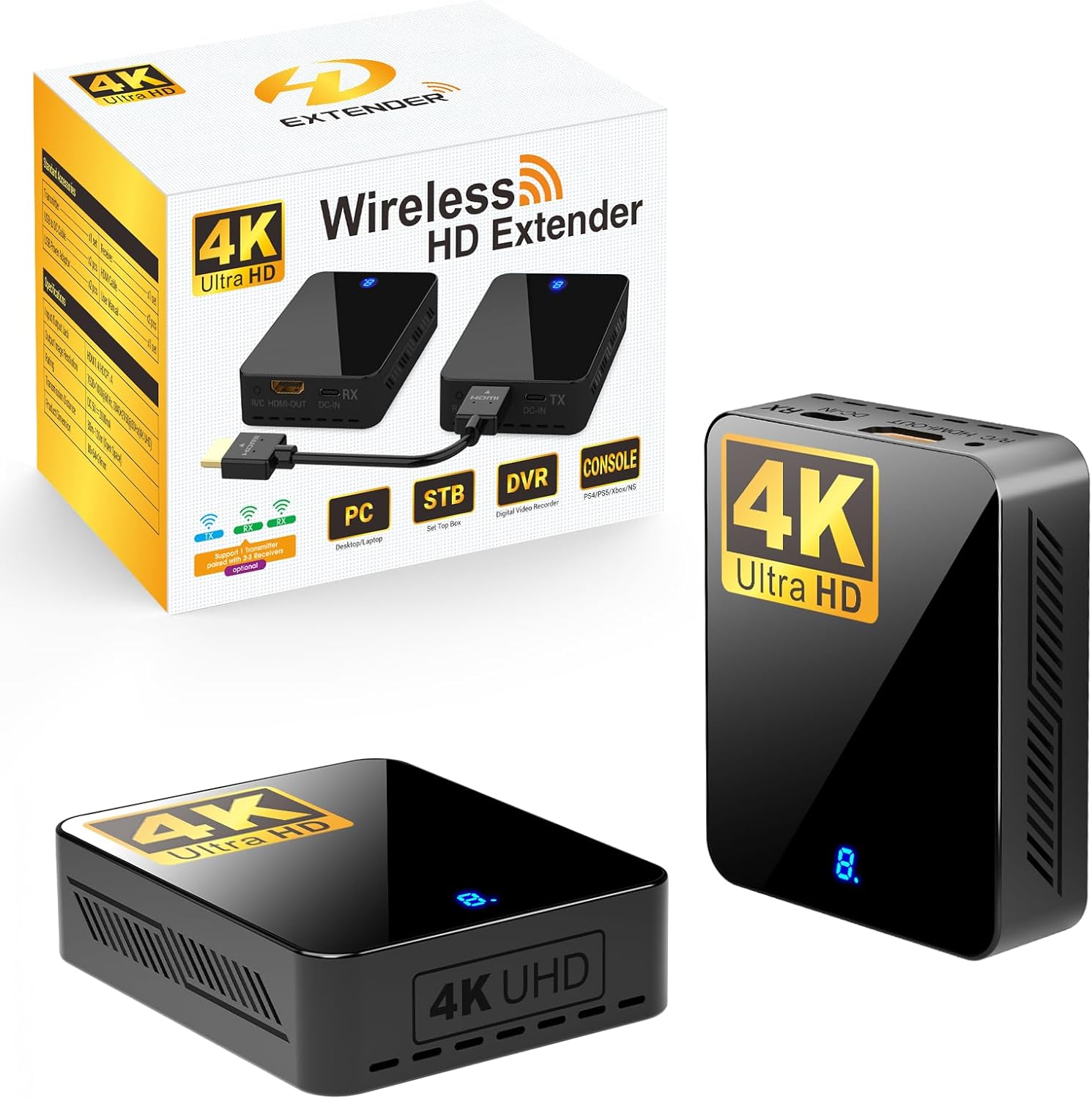 Wireless HDMI Transmitter and Receiver for 4K Streaming