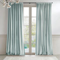 Blue Velvet Blackout Curtains 72 in Length - Luxury Thermal Drapes