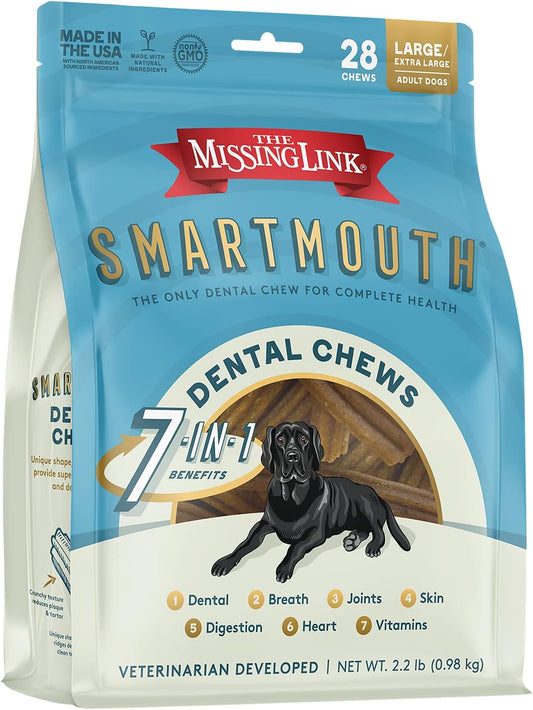 The Missing Link Smartmouth Dental Chew Treats for Dogs