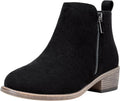 Suede Ankle Boots for Women 905 - Low Heel Comfortable Short Booties